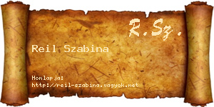 Reil Szabina névjegykártya